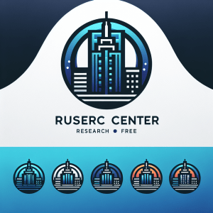 A logo for a research center dedicated to urban studies, capturing the essence of modern city living and academic research in a sleek and professional design.